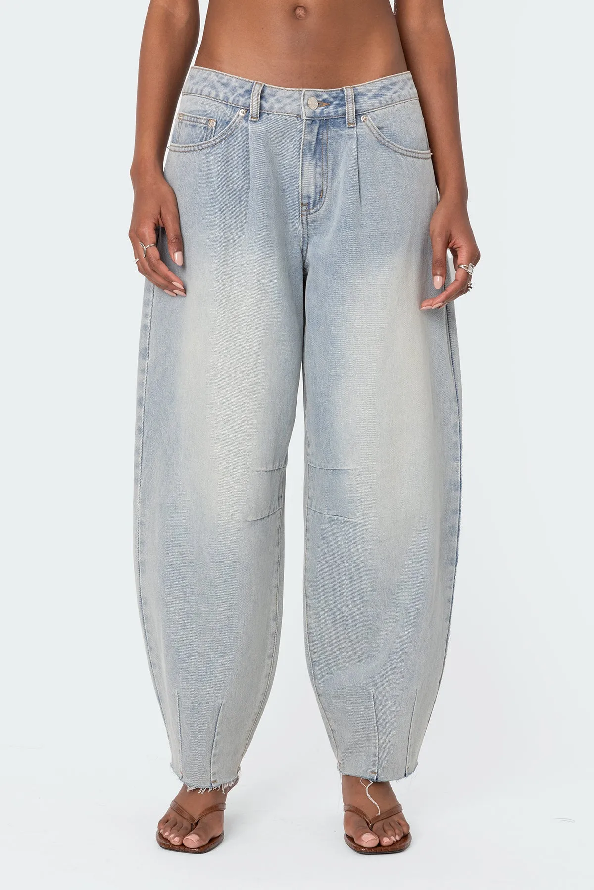 Balloon Washed Low Rise Jeans sold by Edikted product image thumbnail 2