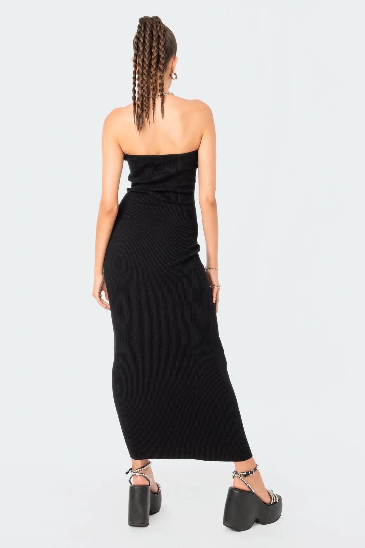 Paola Knitted Maxi Dress sold by Edikted product image thumbnail 5