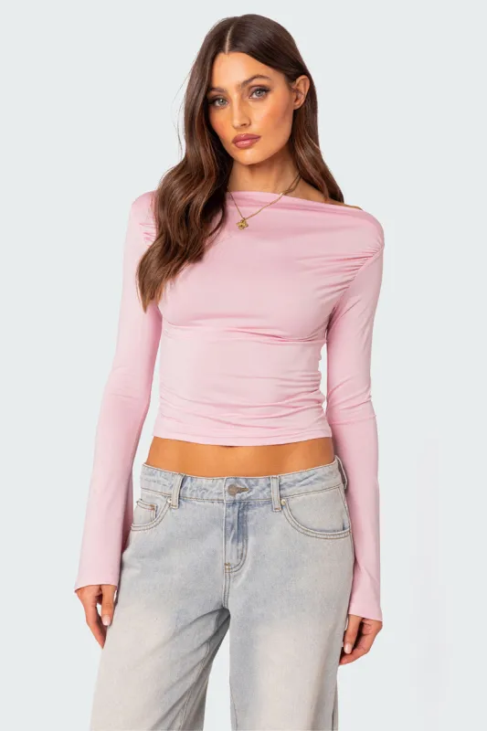Dana Gathered Top sold by Edikted