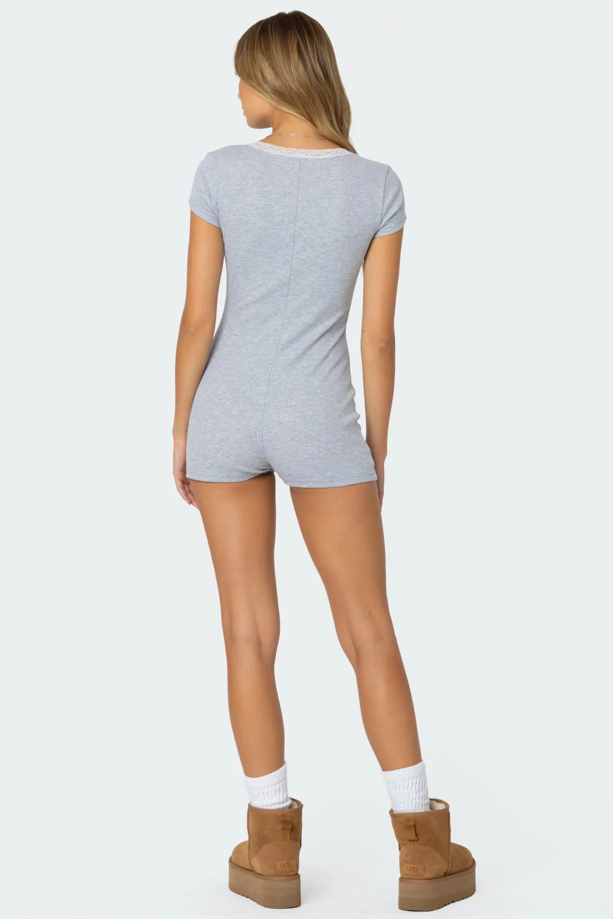 Lincoln Ribbed Romper sold by Edikted product image thumbnail 5