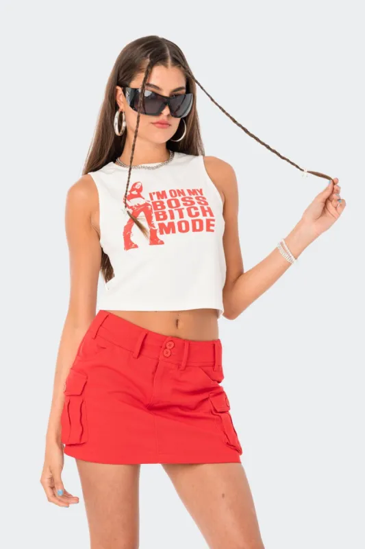 Boss Mode Tank Top sold by Edikted