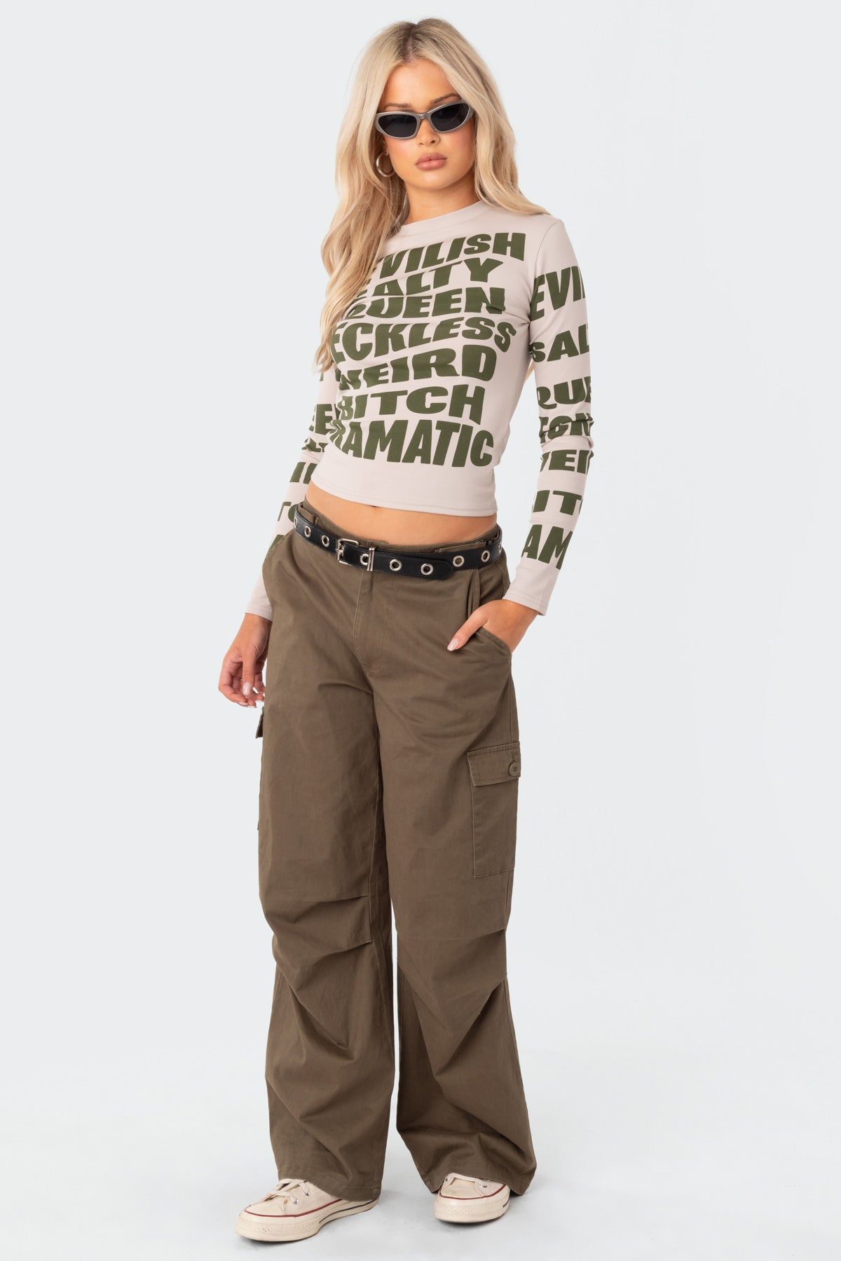 Devilish Long Sleeve T-Shirt sold by Edikted product image thumbnail 3