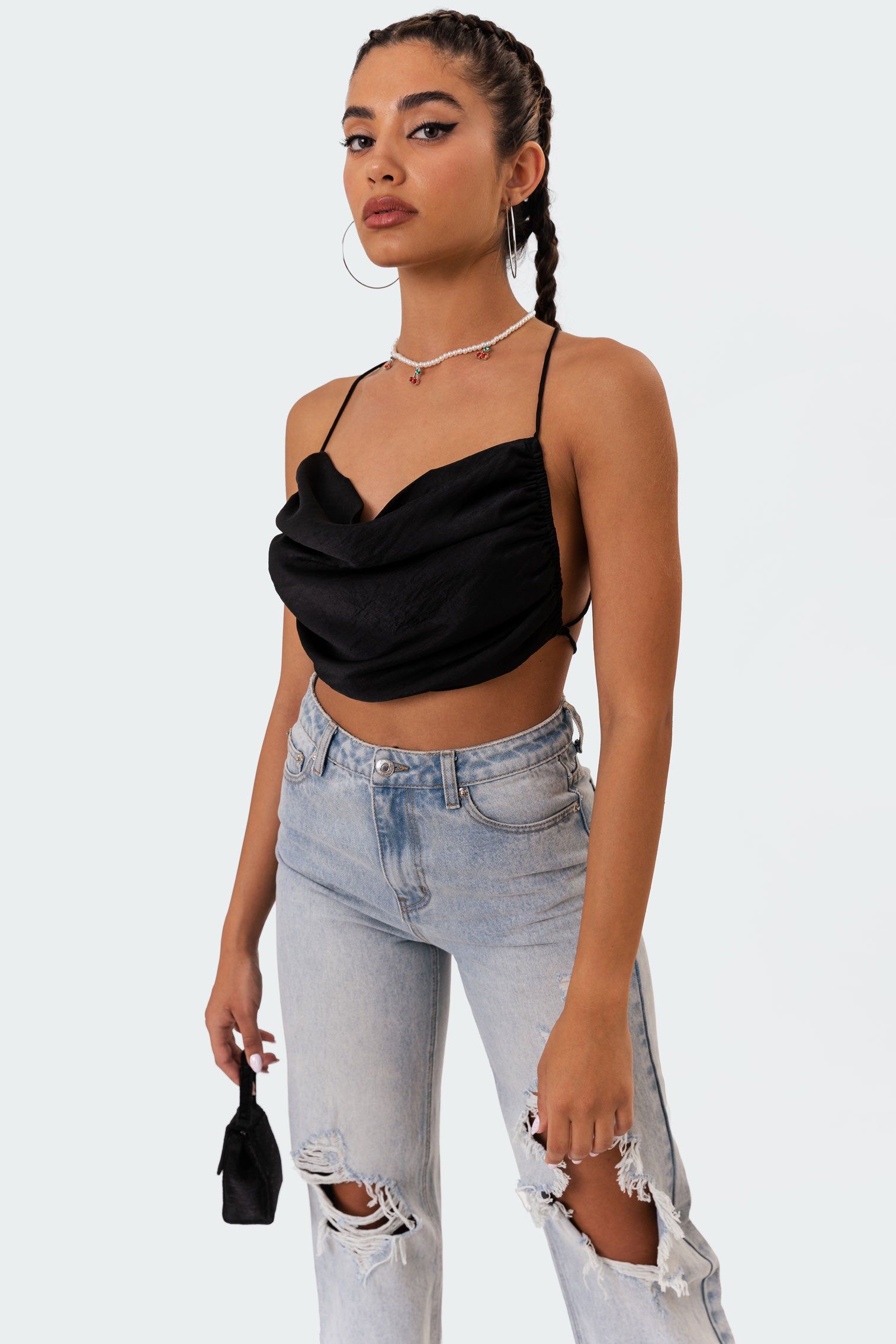 Jordyn Open Back Crop Top sold by Edikted