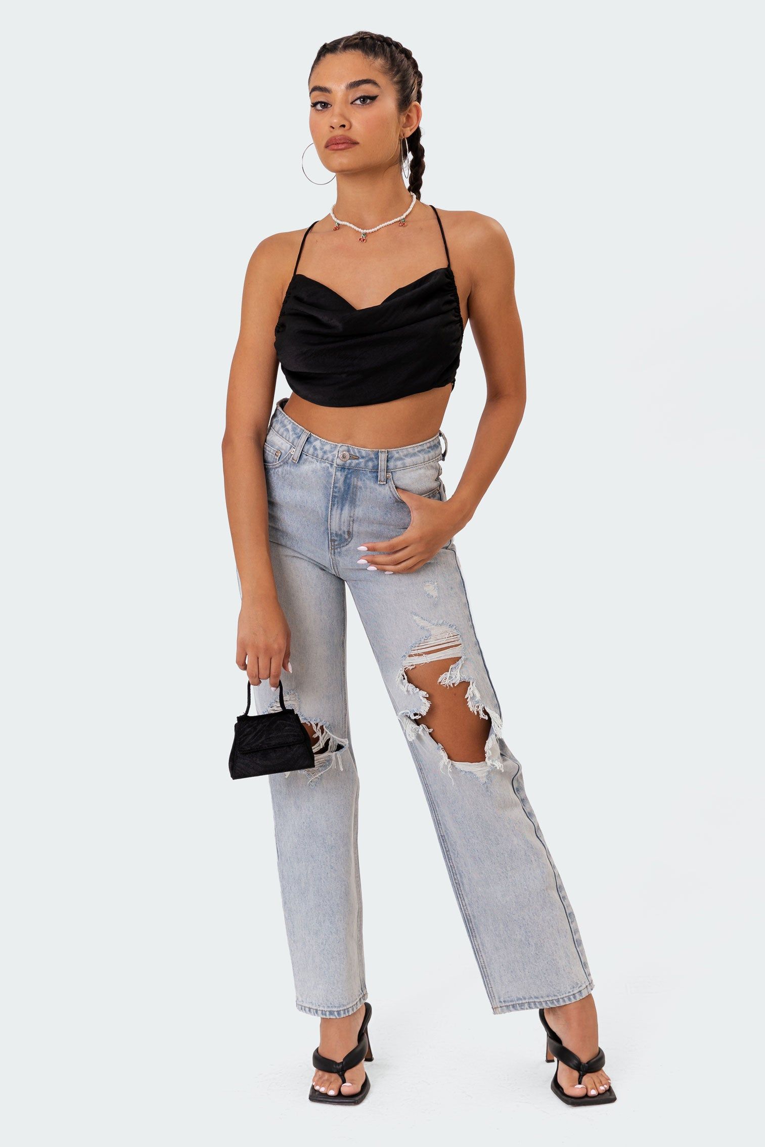 Jordyn Open Back Crop Top sold by Edikted product image thumbnail 2