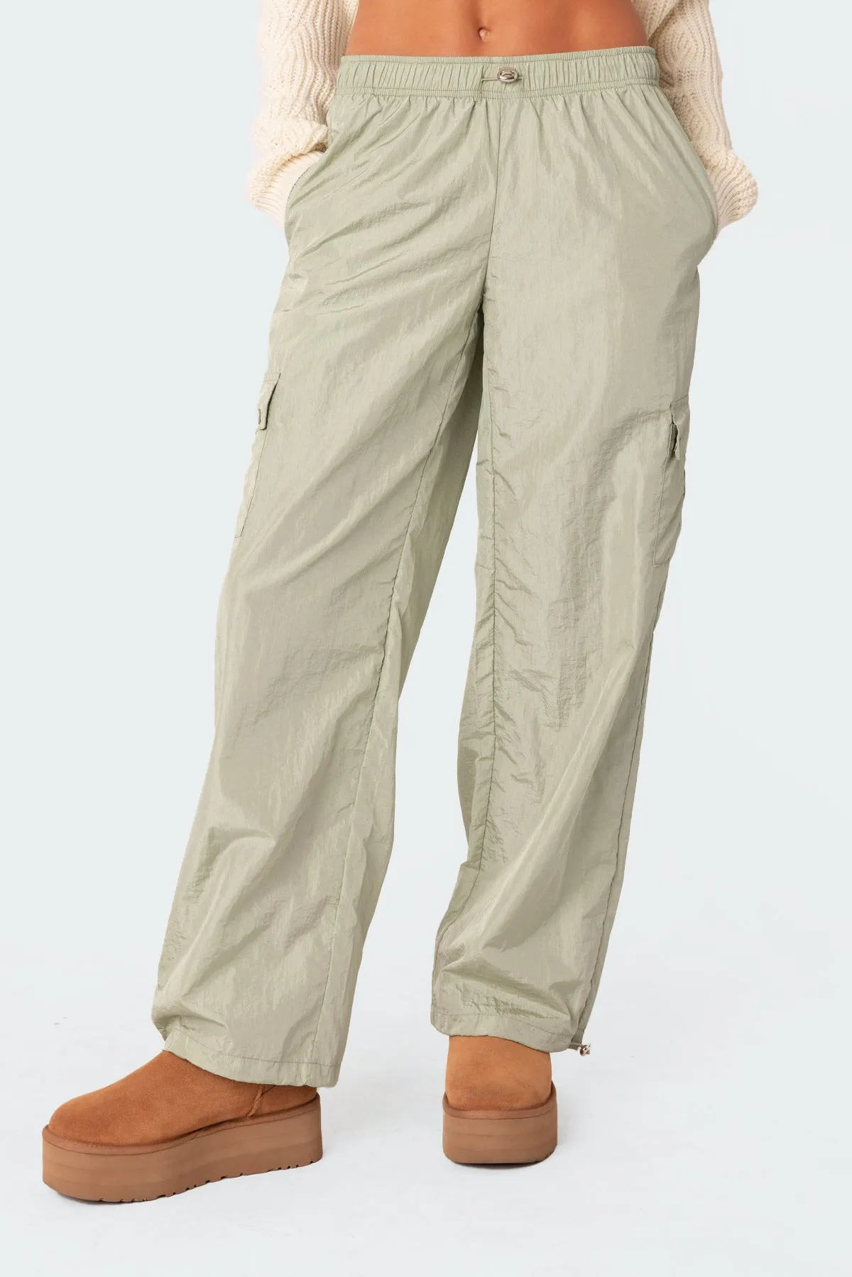 Roy Low Rise Nylon Cargo Pants sold by Edikted product image thumbnail 2