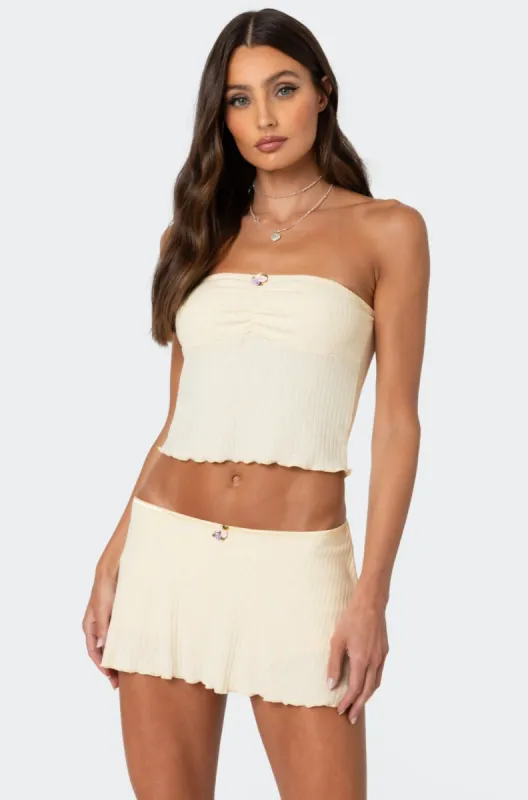 Dosina Pointelle Tube Top sold by Edikted