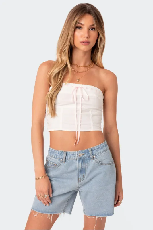 Poplin Bustier Top sold by Edikted
