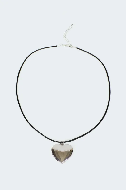 Heart Locket Cord Necklace sold by Edikted