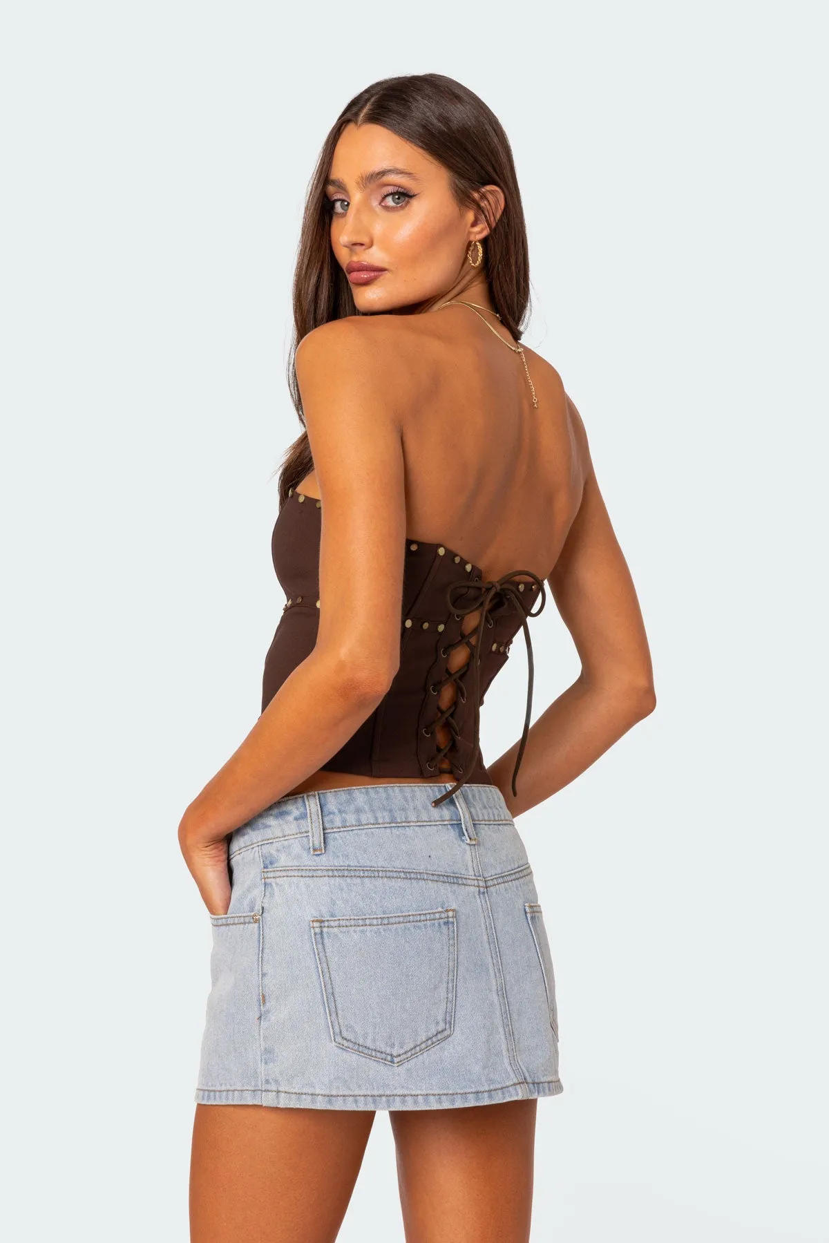 Sylvie Sequin Open Back Mini Dress sold by Edikted product image thumbnail 3