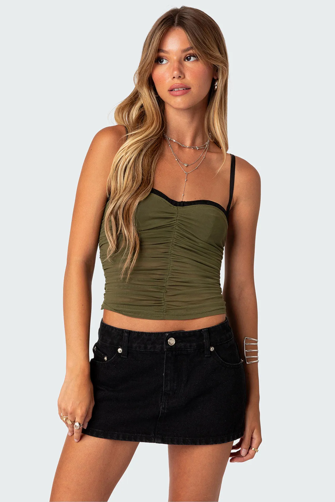 Moira Mesh Bra Top sold by Edikted