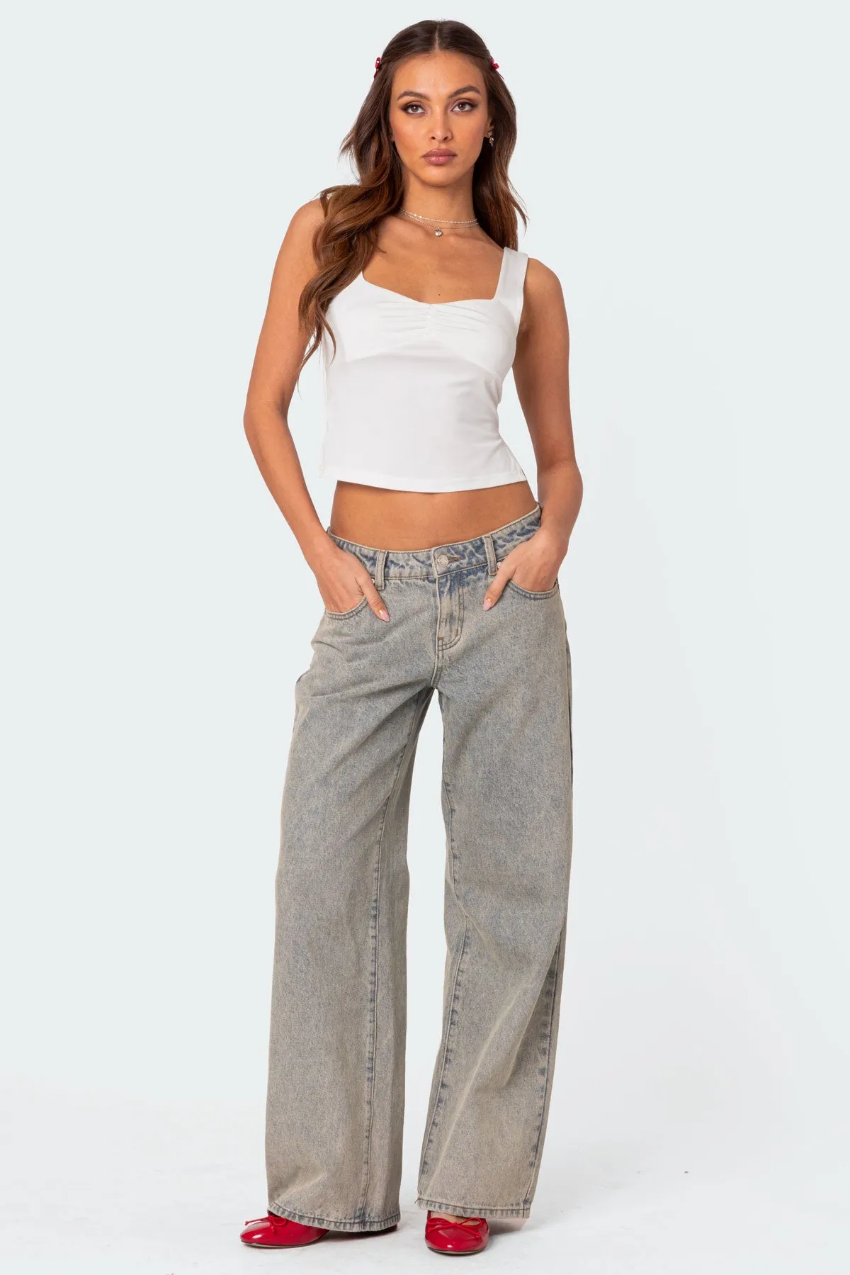 Marigold Side Slit Top sold by Edikted
