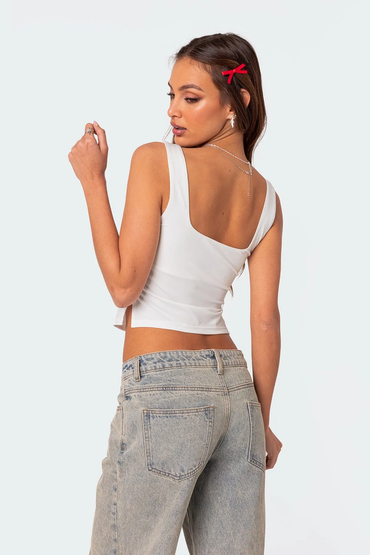 Marigold Side Slit Top sold by Edikted product image thumbnail 4