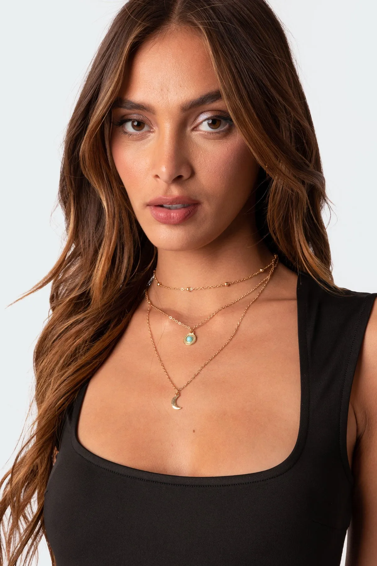 Galaxy Layered Necklace sold by Edikted