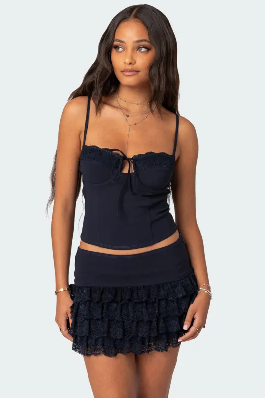 Maisie Lacey Cupped Corset sold by Edikted