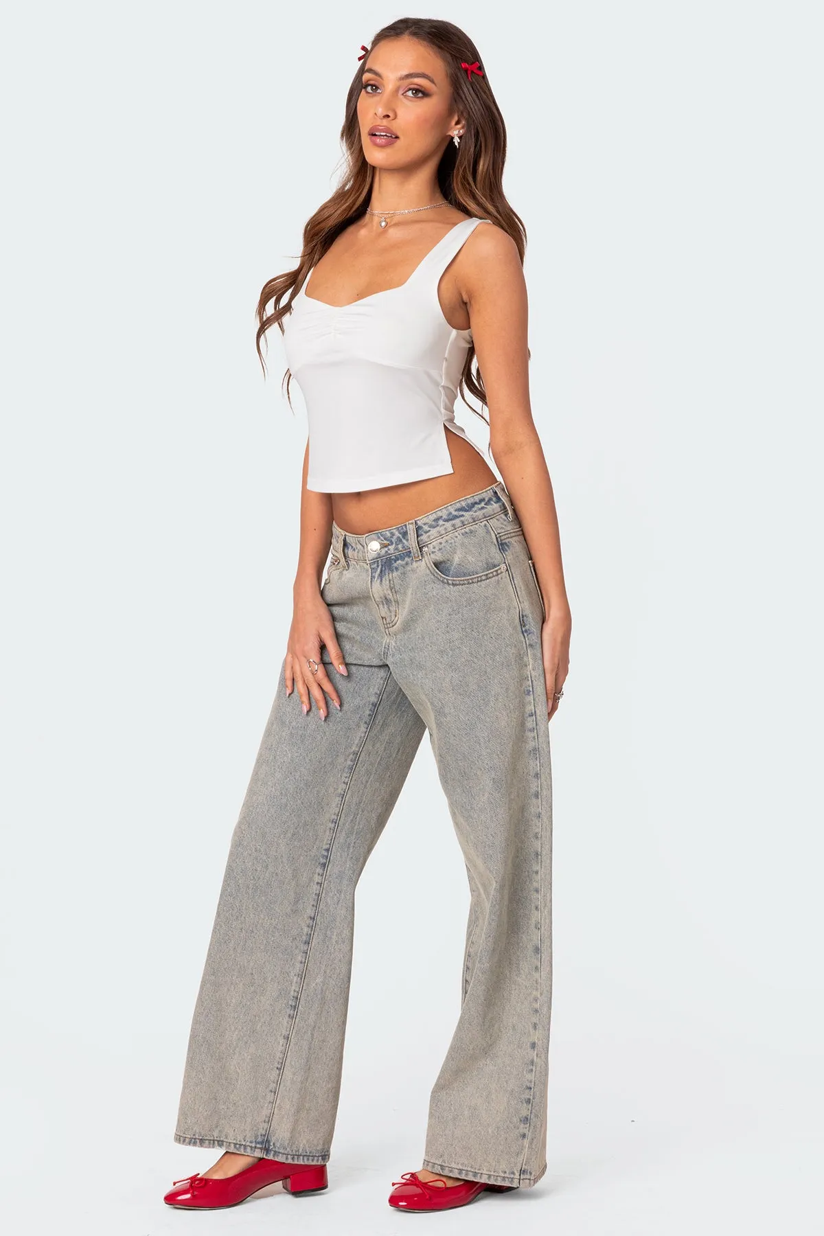 Marigold Side Slit Top sold by Edikted product image thumbnail 5