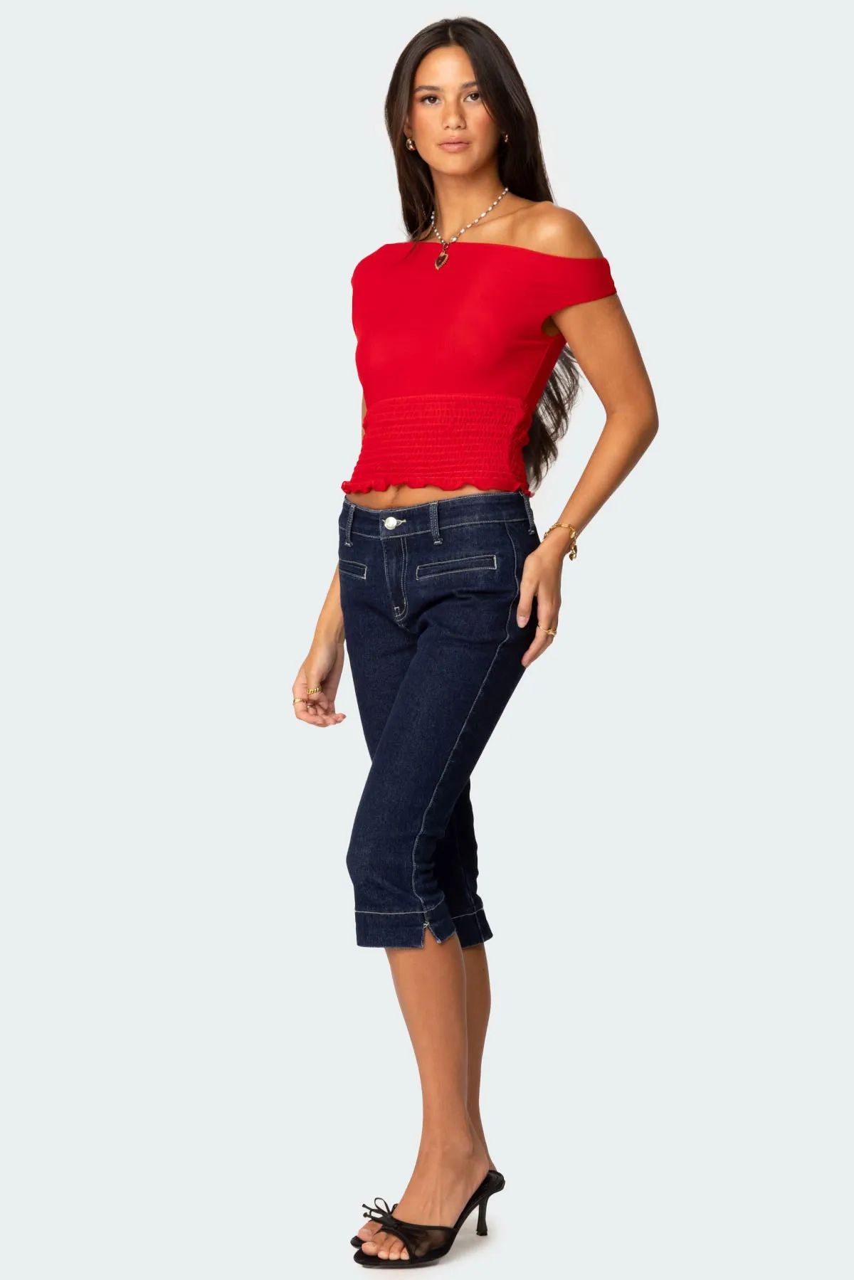 Jenny Scrunched Asymmetric Top sold by Edikted product image thumbnail 4