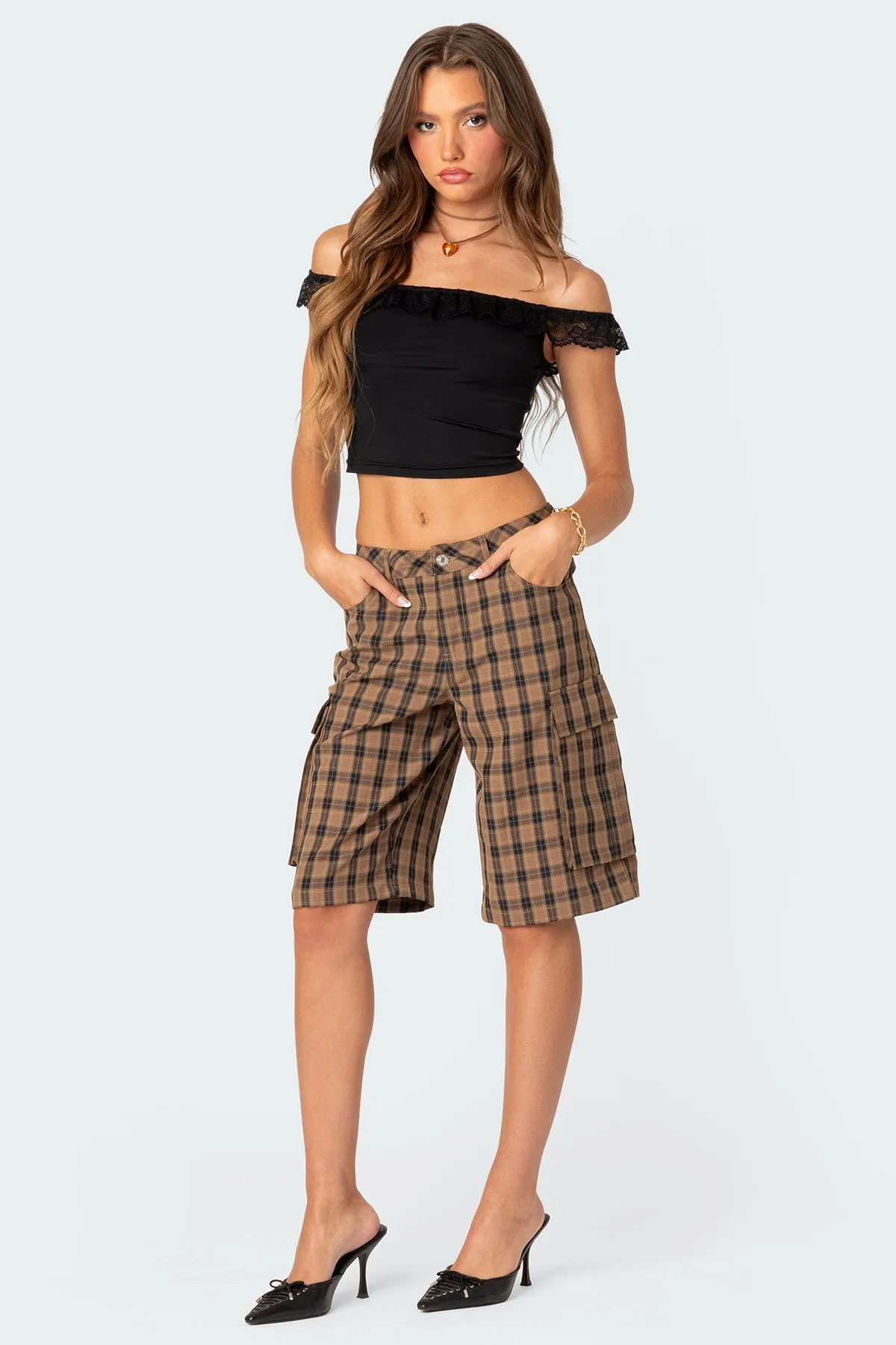 Lace Ruffle Off Shoulder Top sold by Edikted product image thumbnail 5