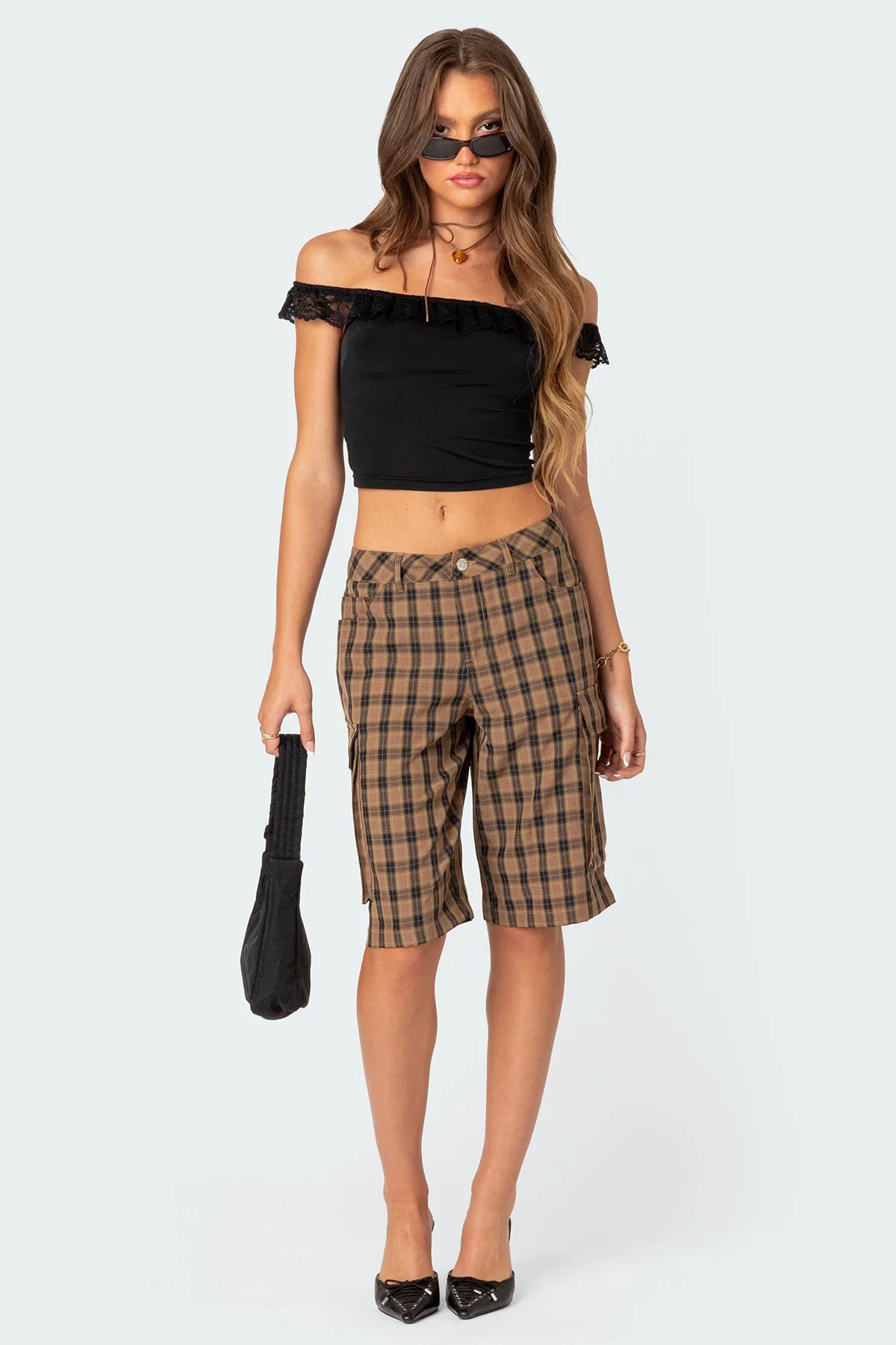 Lace Ruffle Off Shoulder Top sold by Edikted product image thumbnail 2