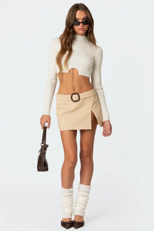 Ryder Belted Mini Skirt sold by Edikted