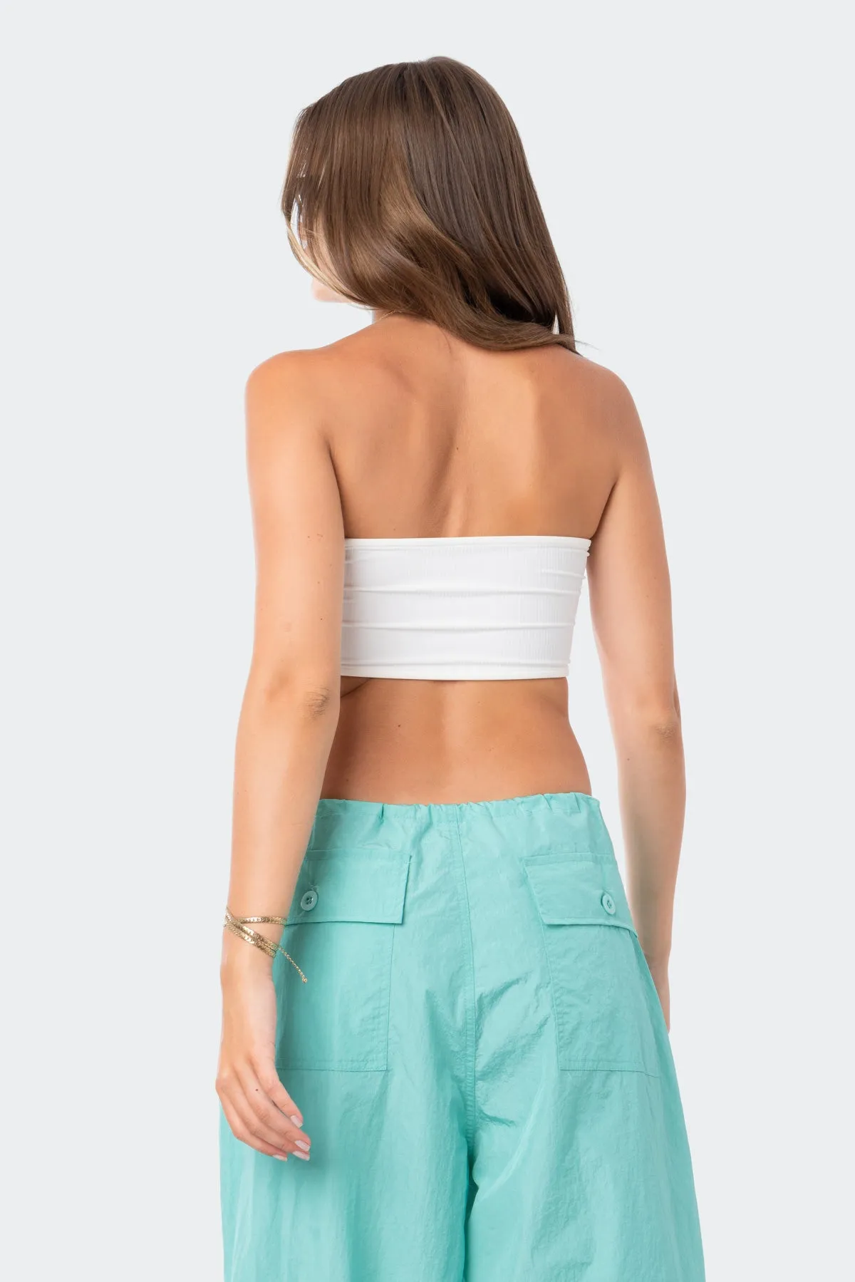 V Strapless Crop Top sold by Edikted product image thumbnail 5