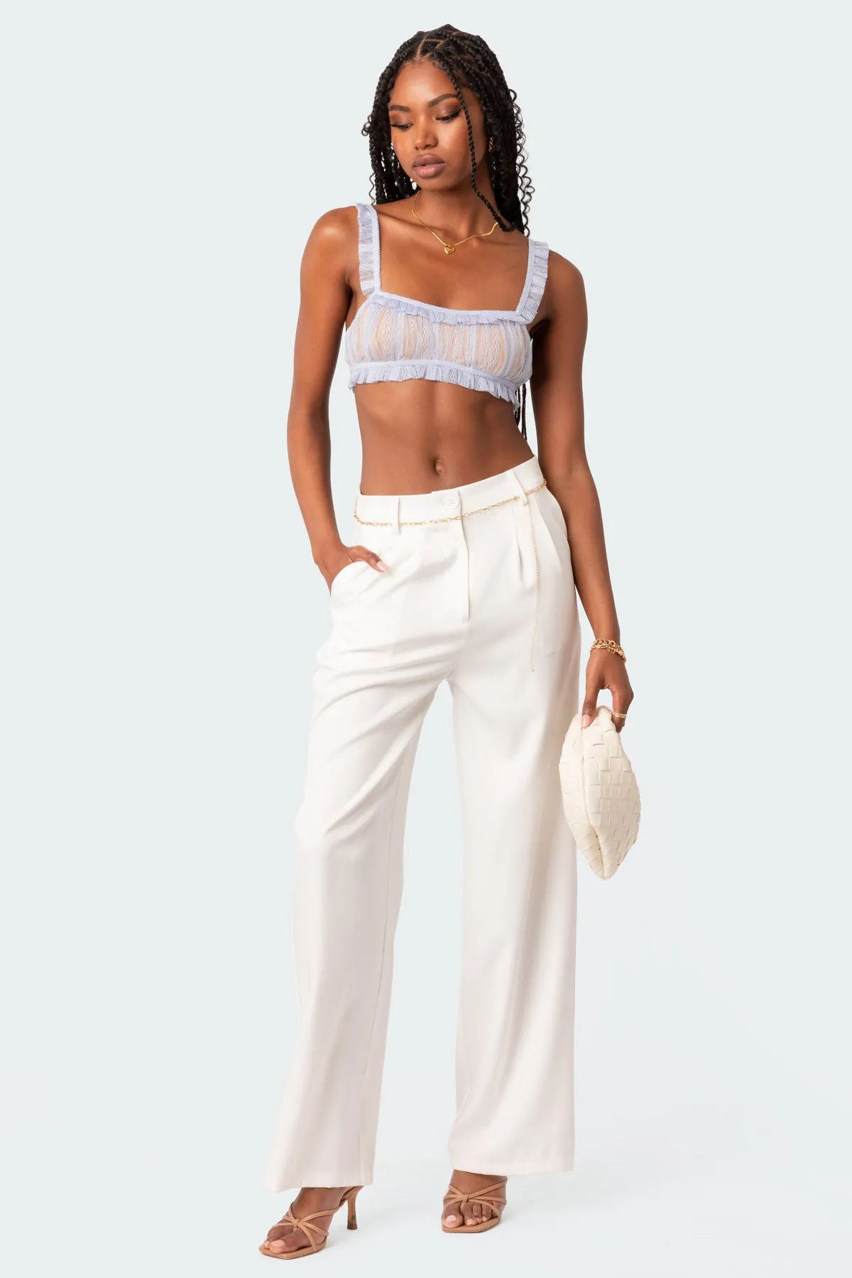 High Rise Tailored Trousers sold by Edikted