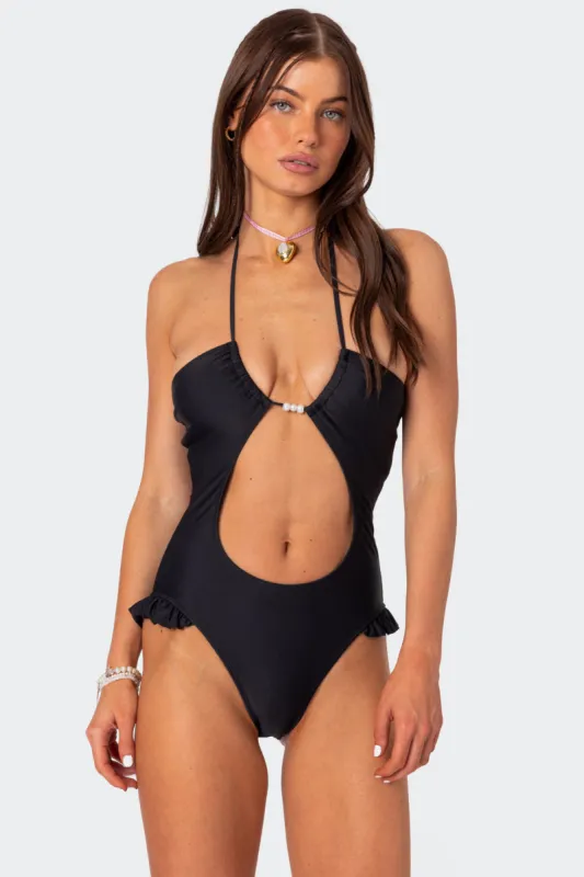 Nea Cut Out One Piece Swimsuit sold by Edikted
