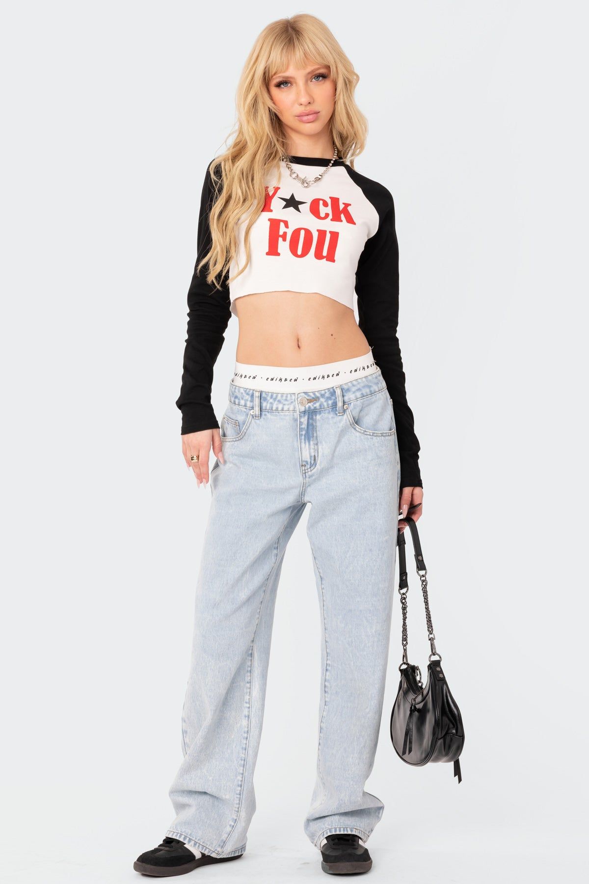 F You Long Sleeve T- Shirt sold by Edikted product image thumbnail 2