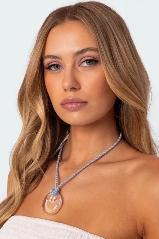 Twisted Cord Pendant Necklace sold by Edikted