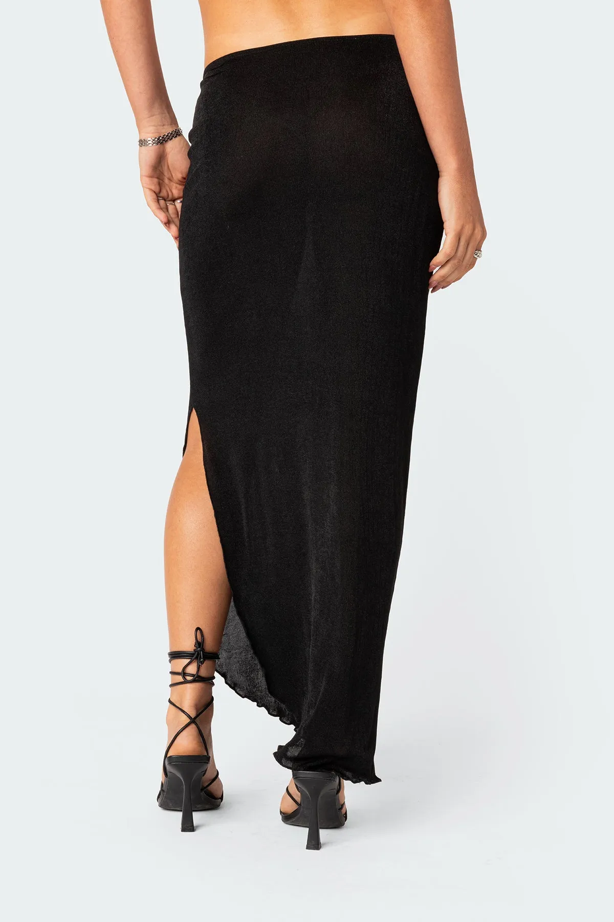 Milan Slitted Maxi Skirt sold by Edikted product image thumbnail 4