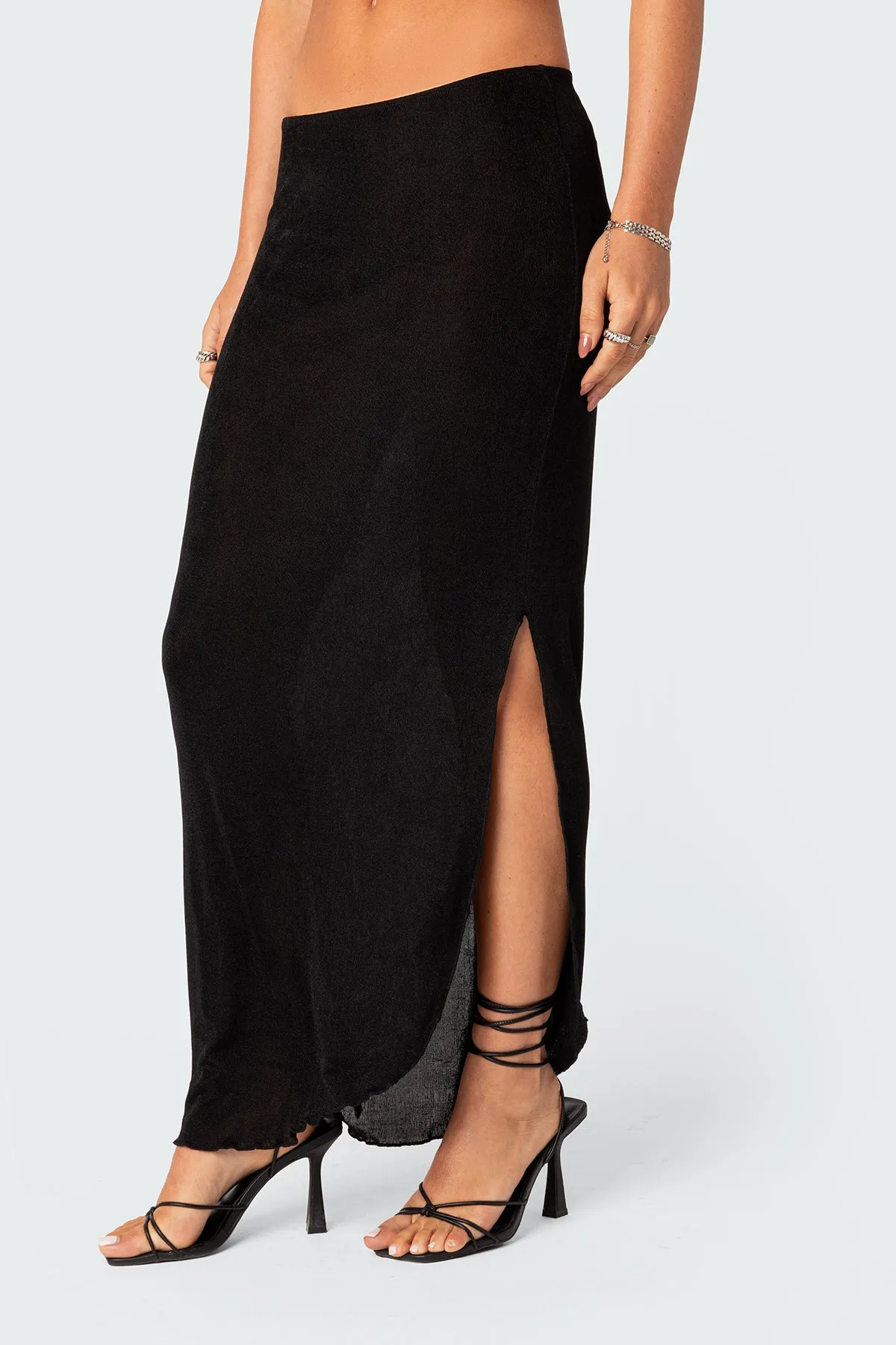 Milan Slitted Maxi Skirt sold by Edikted product image thumbnail 3