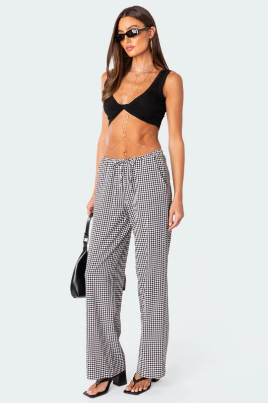 Pasha Plaid Pants sold by Edikted