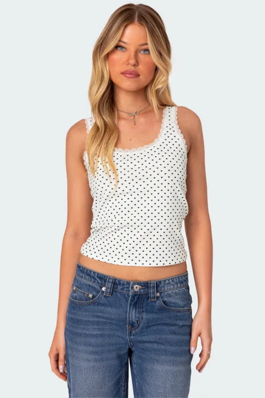 Lover Girl Printed Tank Top made by Edikted