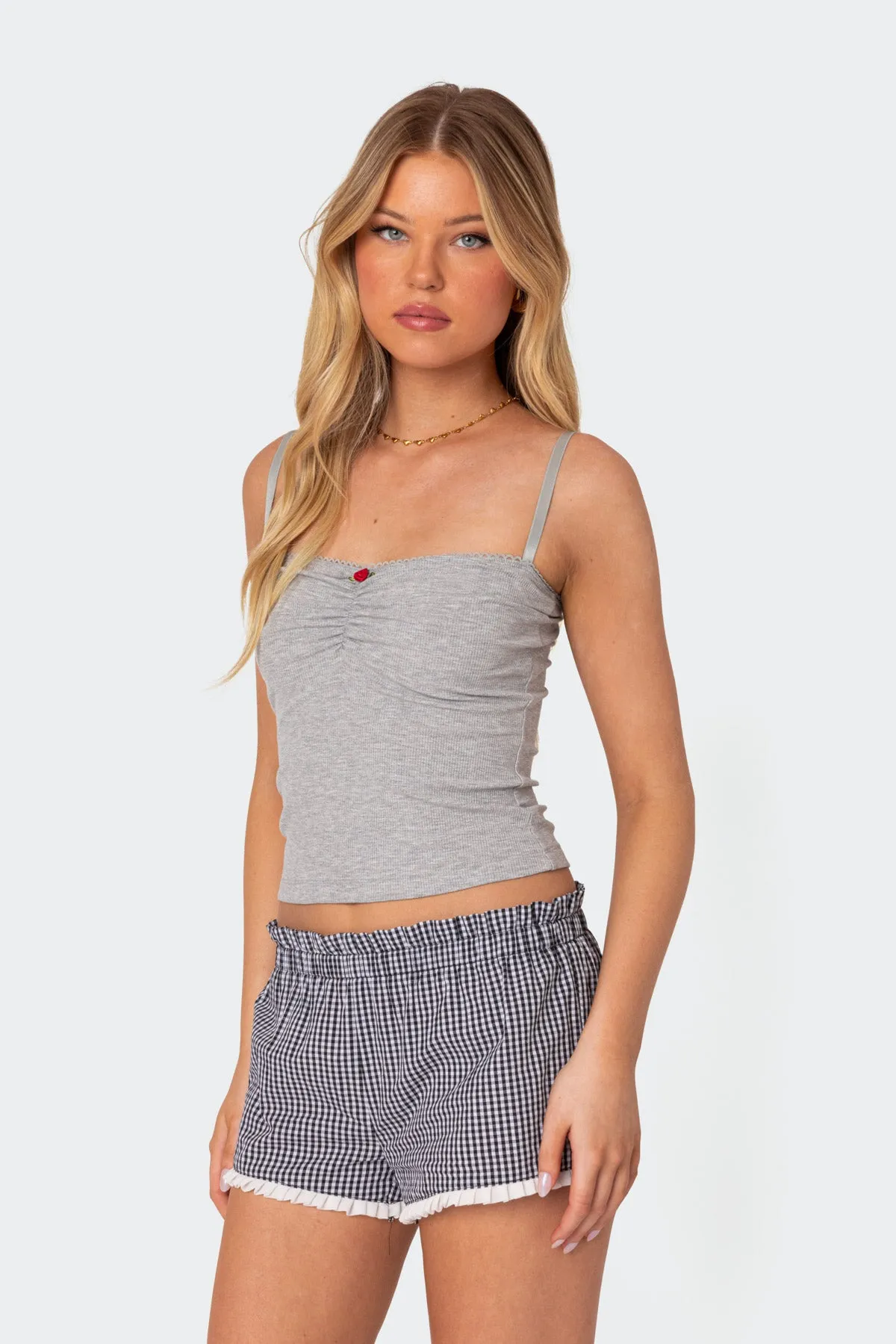 Karlee Ribbed Tank Top sold by Edikted product image thumbnail 3