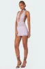 Danny Open Back Sheer Lace Mini Dress sold by Edikted