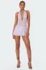 Danny Open Back Sheer Lace Mini Dress sold by Edikted