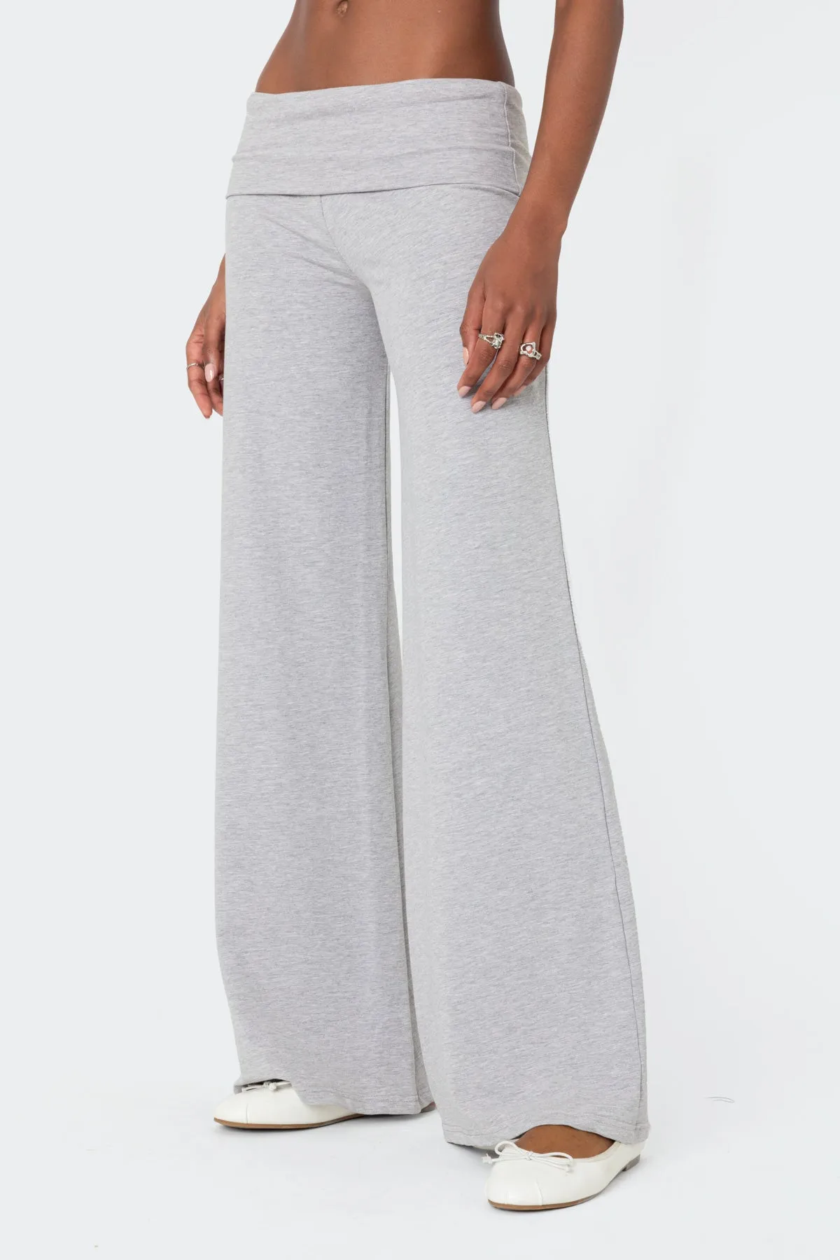 Wide Leg Foldover Pants sold by Edikted product image thumbnail 4