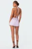 Danny Open Back Sheer Lace Mini Dress sold by Edikted