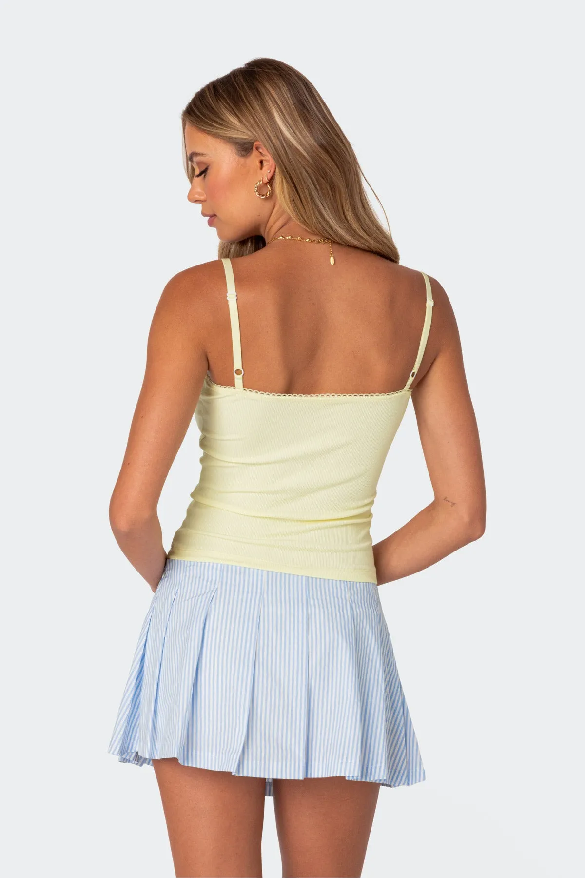 Karlee Ribbed Tank Top sold by Edikted product image thumbnail 4