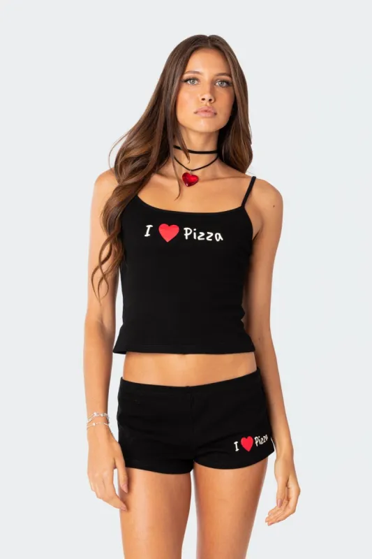 I Love Pizza Tank Top made by Edikted