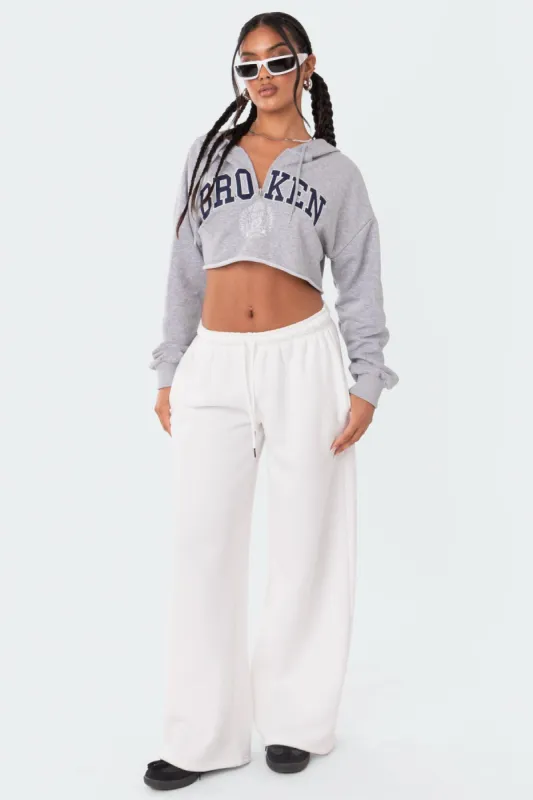 Kamari Low Rise Wide Sweatpants sold by Edikted