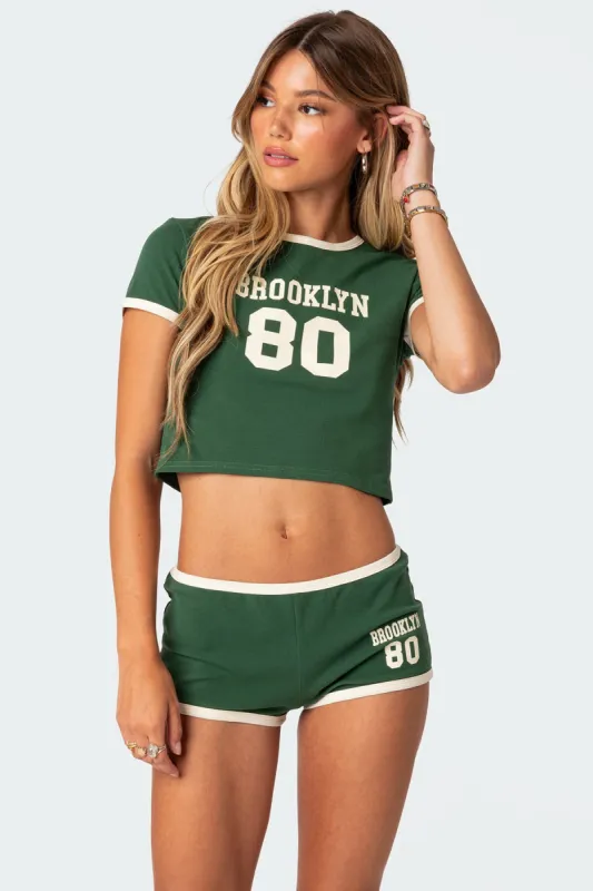 Brooklyn Contrast T Shirt sold by Edikted