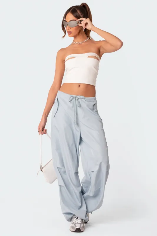 Jace Low Rise Nylon Cargo Pants sold by Edikted