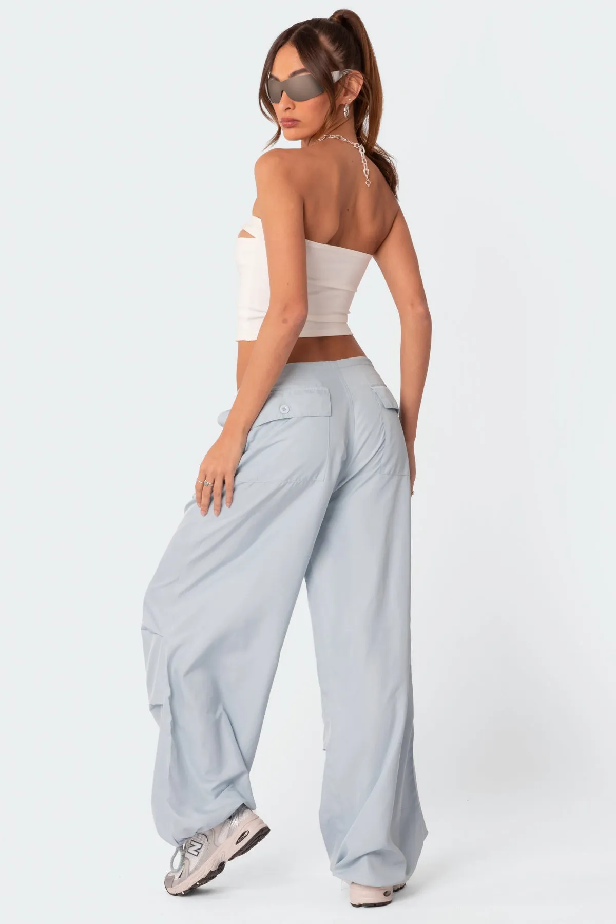 Jace Low Rise Nylon Cargo Pants sold by Edikted product image thumbnail 4