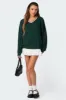 Donna Denim Pleated Mini Skort sold by Edikted