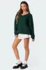 Donna Denim Pleated Mini Skort sold by Edikted