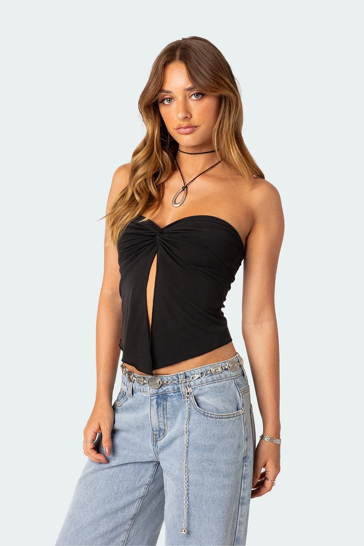 Twisted Split Front Tube Top sold by Edikted product image thumbnail 3