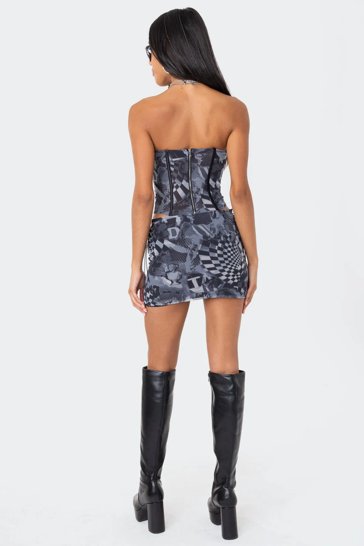 Aly Mesh Corset Top sold by Edikted product image thumbnail 4