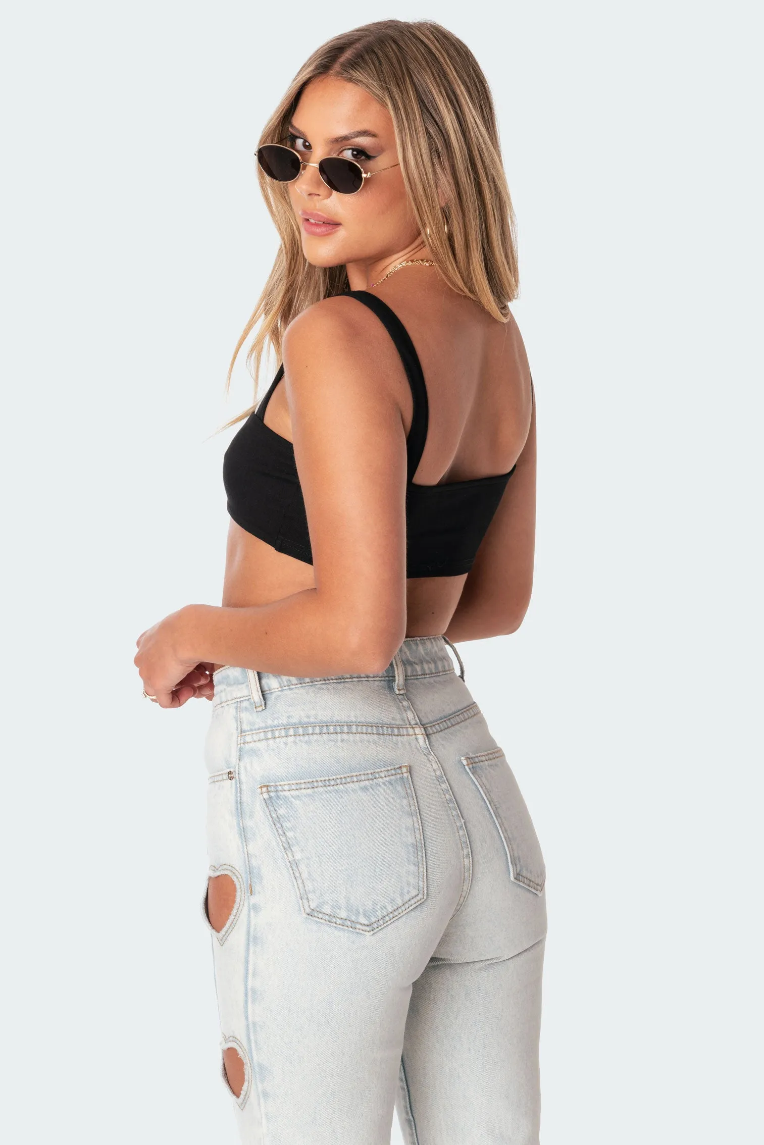 Valeria V Crop Top sold by Edikted product image thumbnail 4