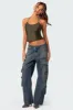 Sara Back Cut Out Halter Top sold by Edikted
