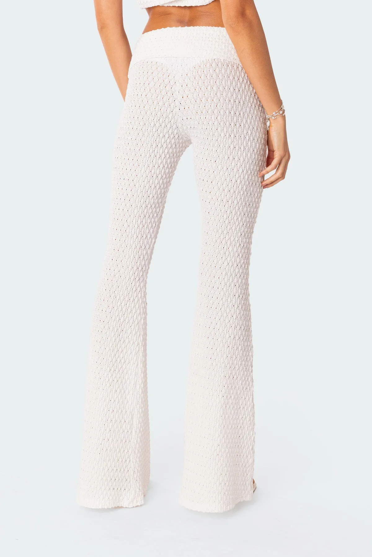 Amalia Textured Knit Fold Over Pants sold by Edikted product image thumbnail 5